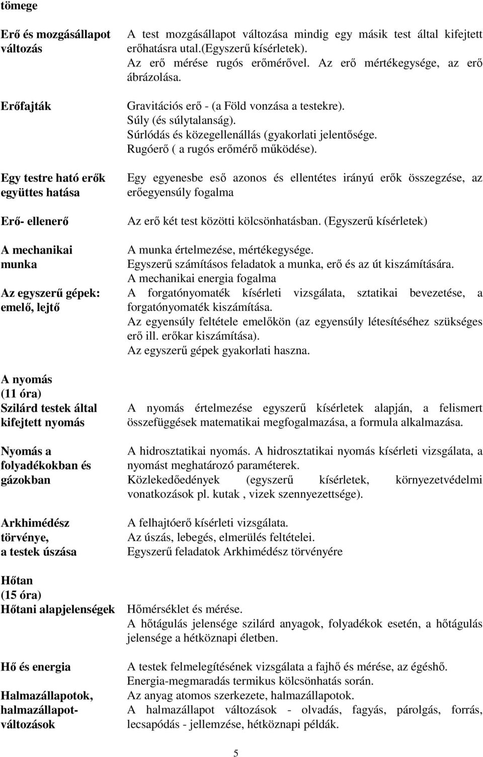 változása mindig egy másik test által kifejtett erőhatásra utal.(egyszerű kísérletek). Az erő mérése rugós erőmérővel. Az erő mértékegysége, az erő ábrázolása.