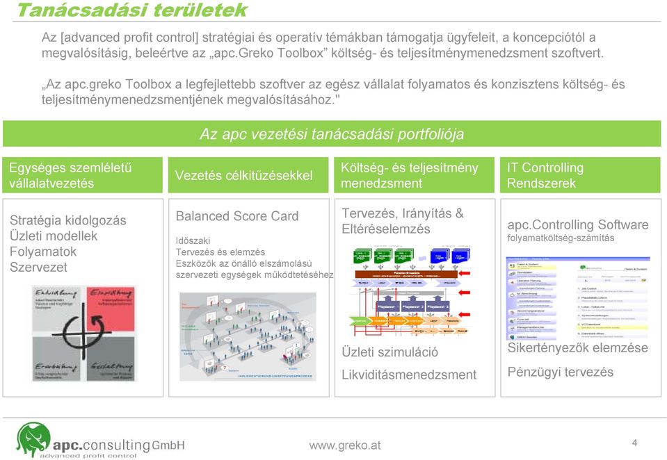 greko Toolbox a legfejlettebb szoftver az egész vállalat folyamatos és konzisztens költség- és teljesítménymenedzsmentjének megvalósításához.