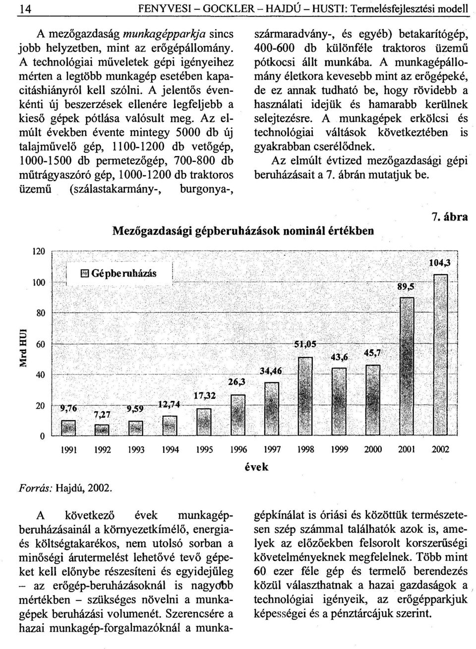 Az elmúlt években évente mintegy 5000 db új talajművelő gép, 1100-1200 db vetőgép, 1000-1500 db permetezőgép, 700-800 db műtrágyaszóró gép, 1000-1200 db traktoros üzemű (szálastakarmány-, burgonya-,