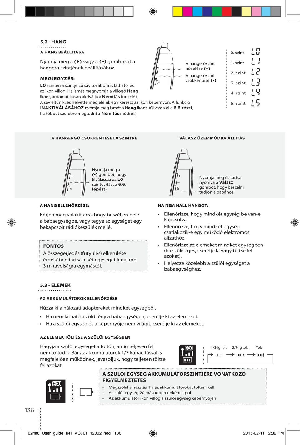 a ismét megnyomja a villogó ang ikont, automatikusan aktiválja a Némítás funkciót. A sáv eltűnik, és helyette megjelenik egy kereszt az ikon képernyőn.