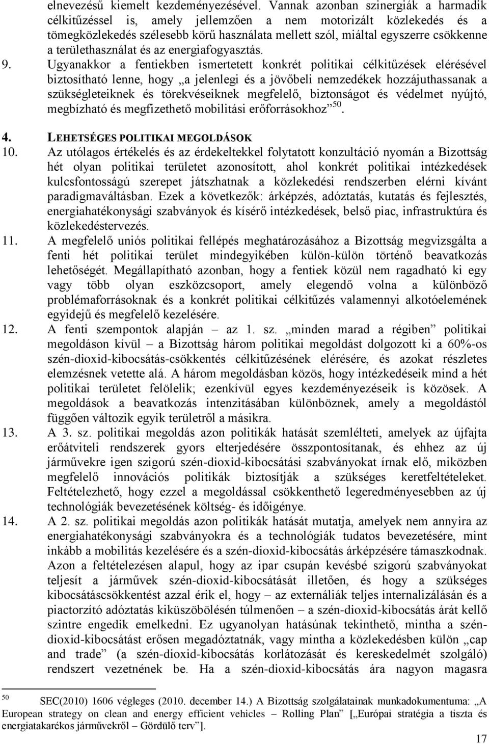 területhasználat és az energiafogyasztás. 9.