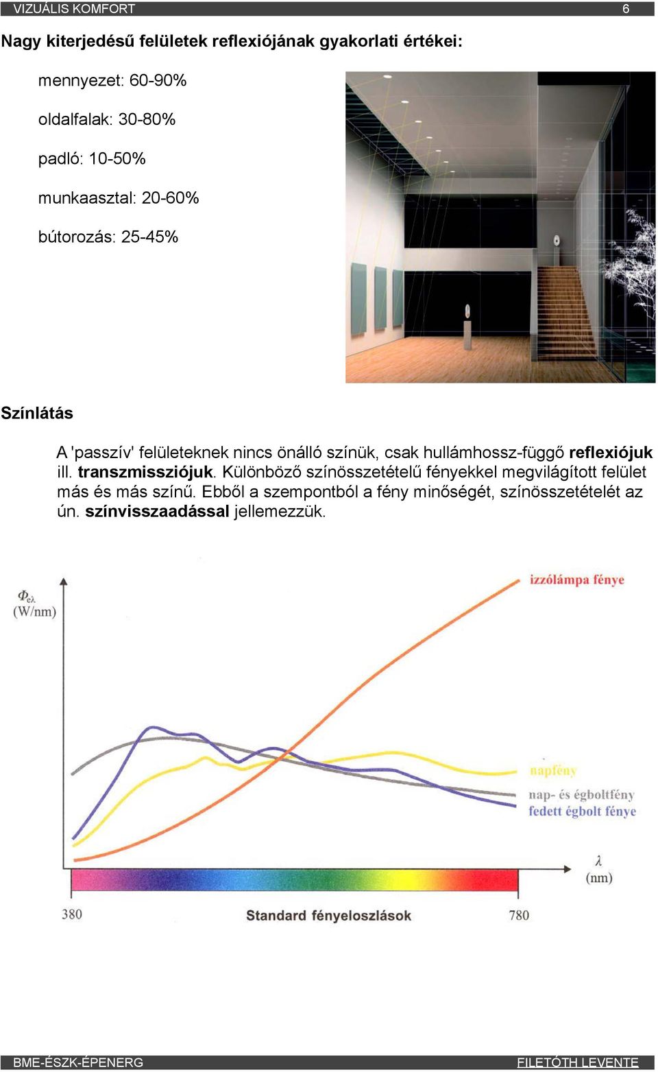 színük, csak hullámhossz-függő reflexiójuk ill. transzmissziójuk.