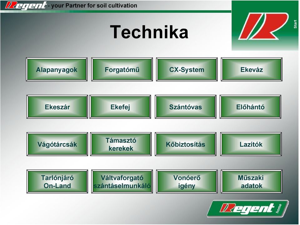 Támasztó kerekek Kőbiztosítás Lazítók Tarlónjáró