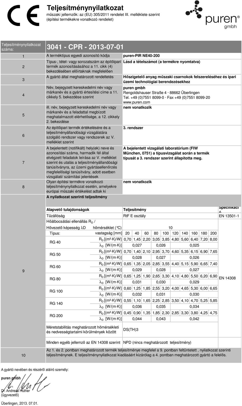 azonosításásához a. cikk () bekezdésében elıírtaknak megfelelıen A gyártó által meghatározott rendeltetés Név, bejegyzett kereskedelmi név vagy márkanév és a gyártó értesítési címe a. cikkely.