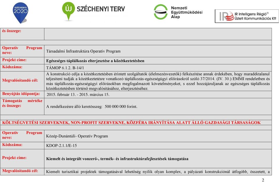 táplálkozás-egészségügyi előírásokról szóló 37/2014. (IV. 30.