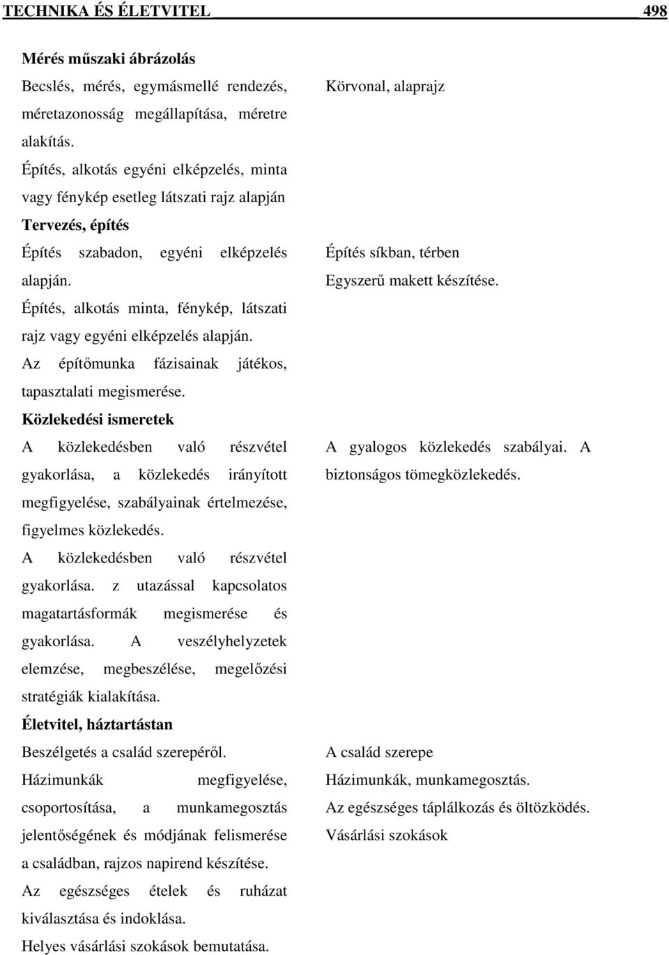 Építés, alkotás minta, fénykép, látszati rajz vagy egyéni elképzelés alapján. Az építımunka fázisainak játékos, tapasztalati megismerése.