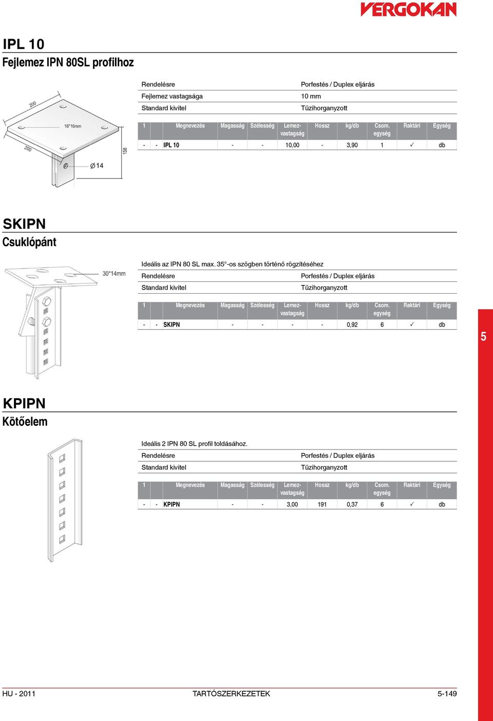 3 -os szögben történő rögzítéséhez - - SKIPN - - - - 0,92 6 P db KPIPN