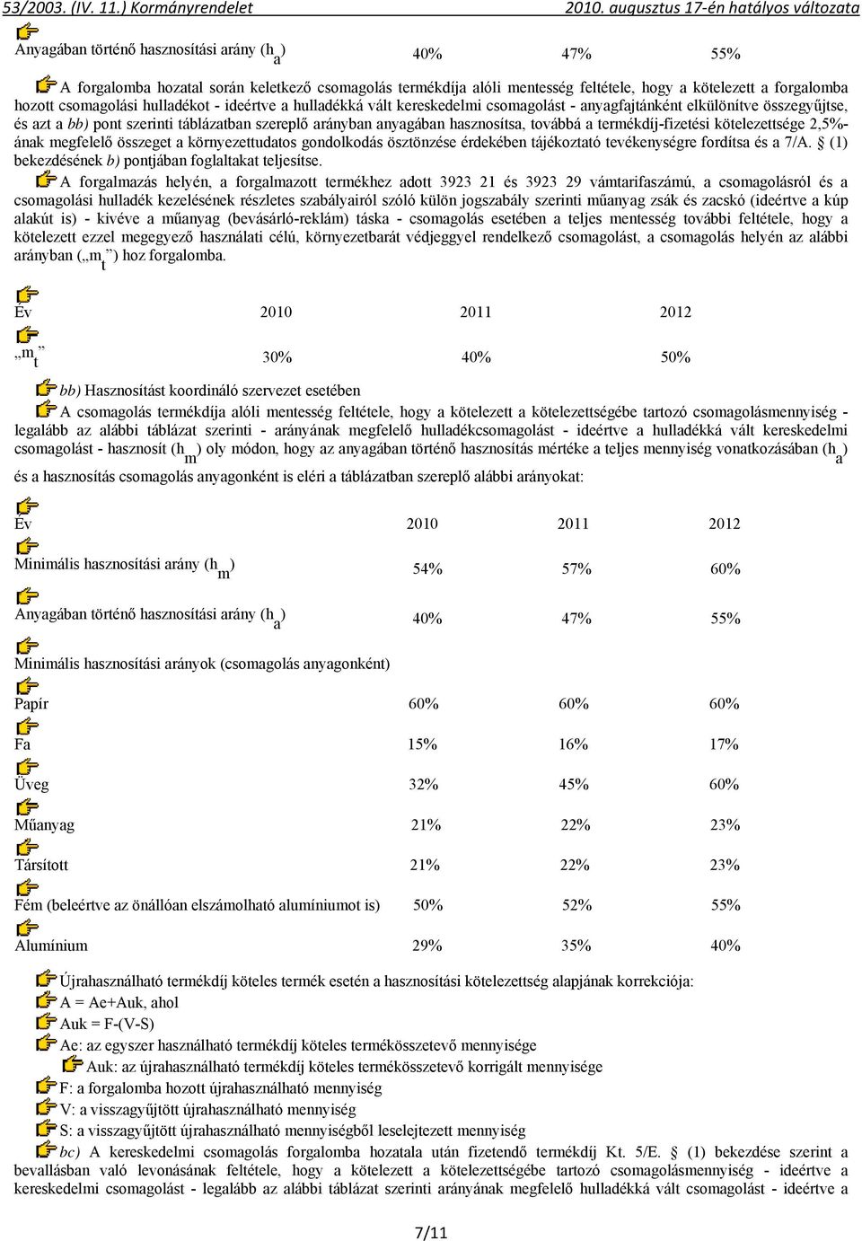 termékdíj-fizetési kötelezettsége 2,5%- ának megfelelő összeget a környezettudatos gondolkodás ösztönzése érdekében tájékoztató tevékenységre fordítsa és a 7/A.