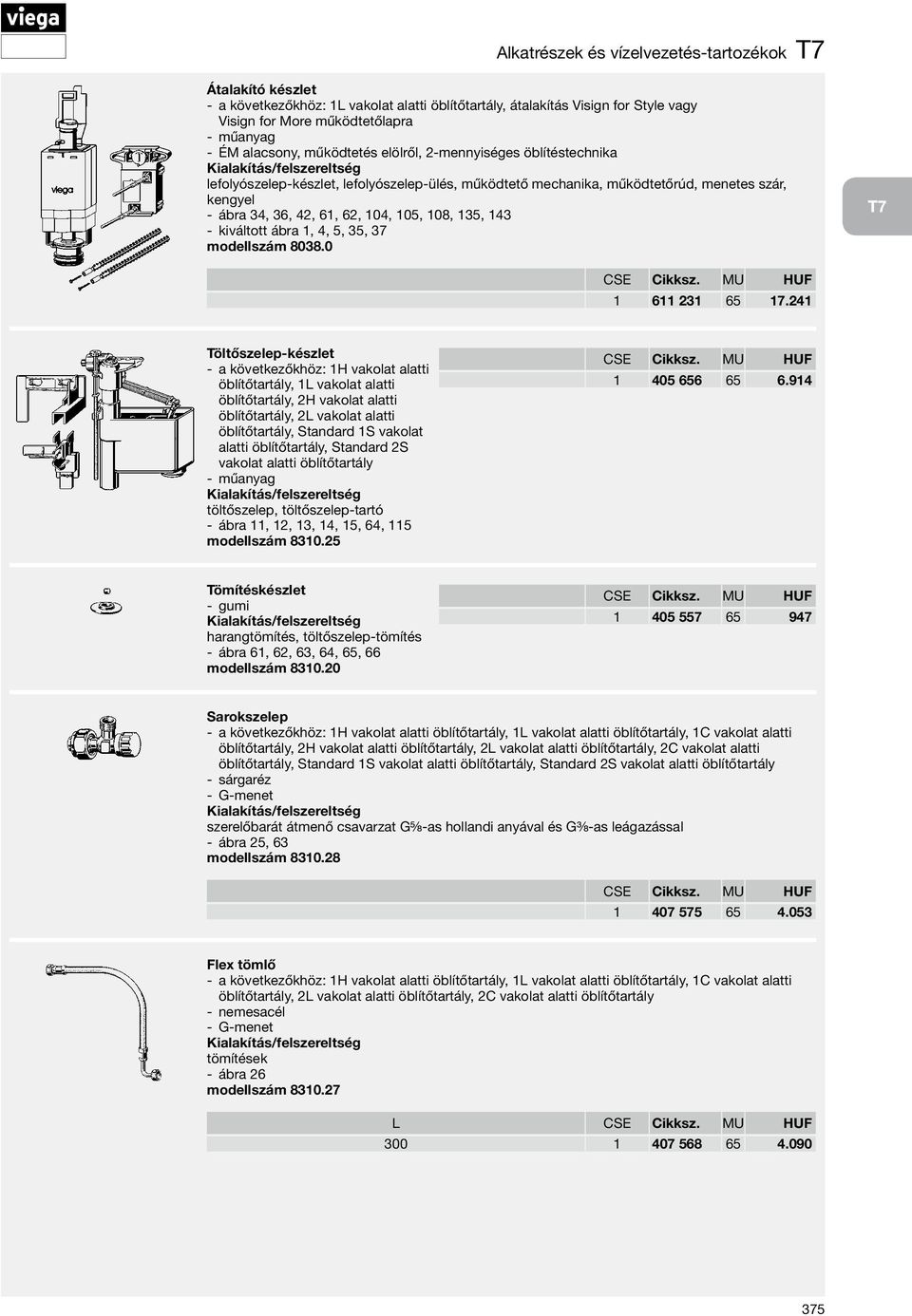 ábra 1, 4, 5, 35, 37 modellszám 8038.0 T7 1 611 231 65 17.