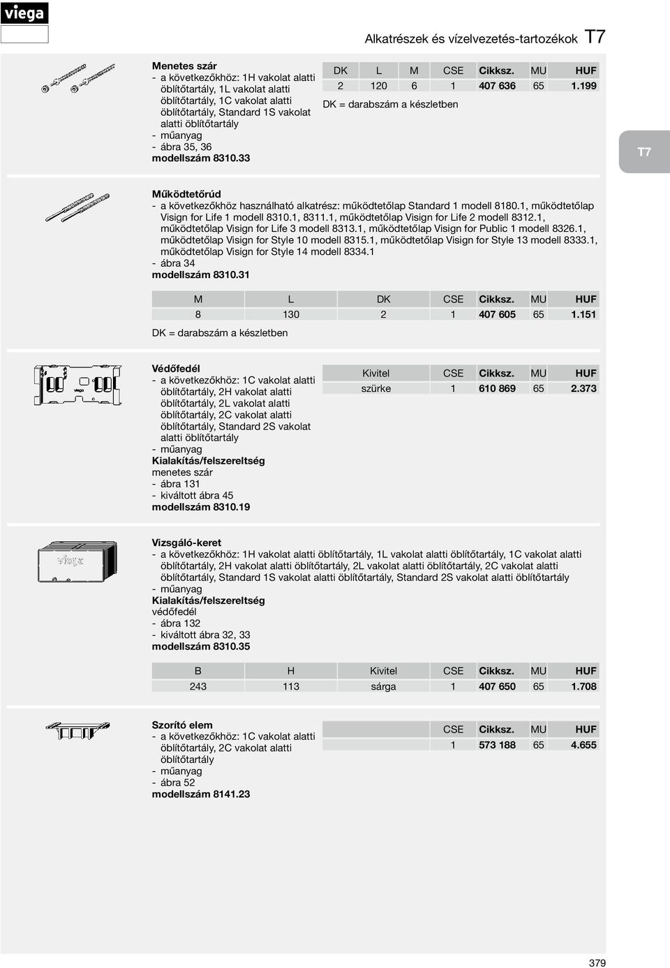 1, működtetőlap Visign for Life 1 modell 8310.1, 8311.1, működtetőlap Visign for Life 2 modell 8312.1, működtetőlap Visign for Life 3 modell 8313.1, működtetőlap Visign for Public 1 modell 8326.