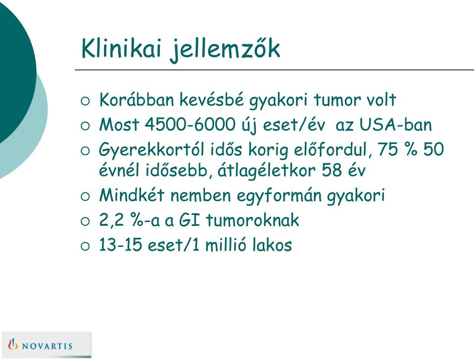 előfordul, 75 % 50 évnél idősebb, átlagéletkor 58 év Mindkét