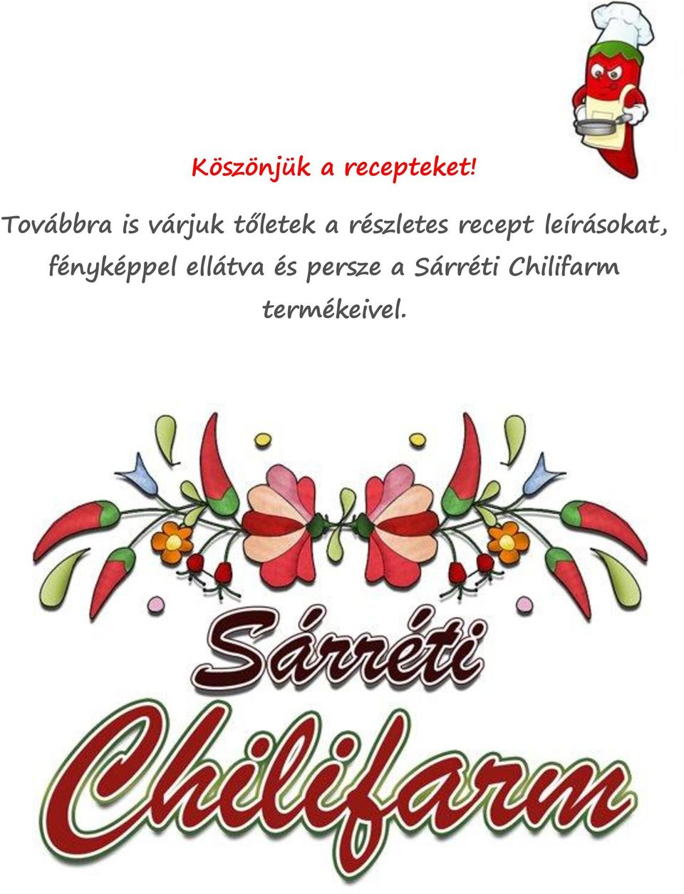 részletes recept leírásokat,