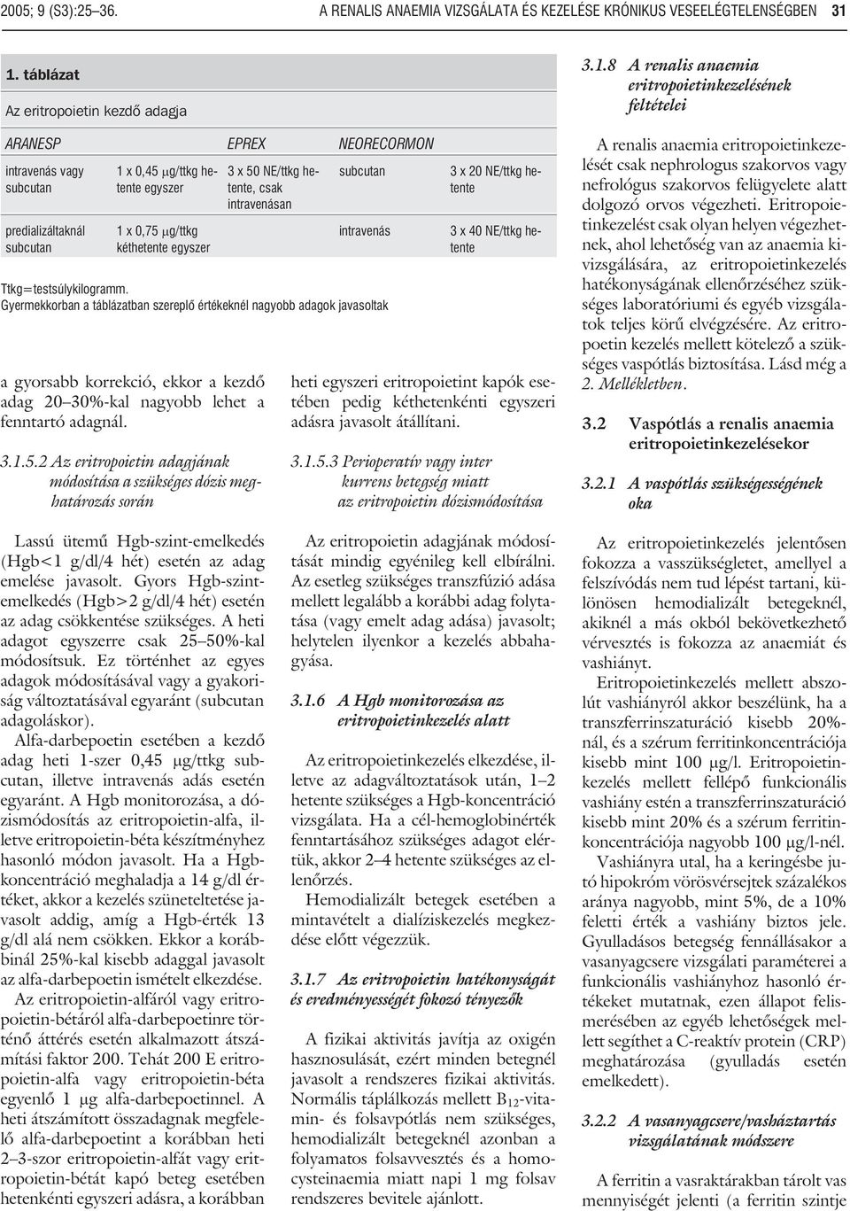 korrekció, ekkor a kezdõ adag 20 30%-kal nagyobb lehet a fenntartó adagnál. 3.1.5.