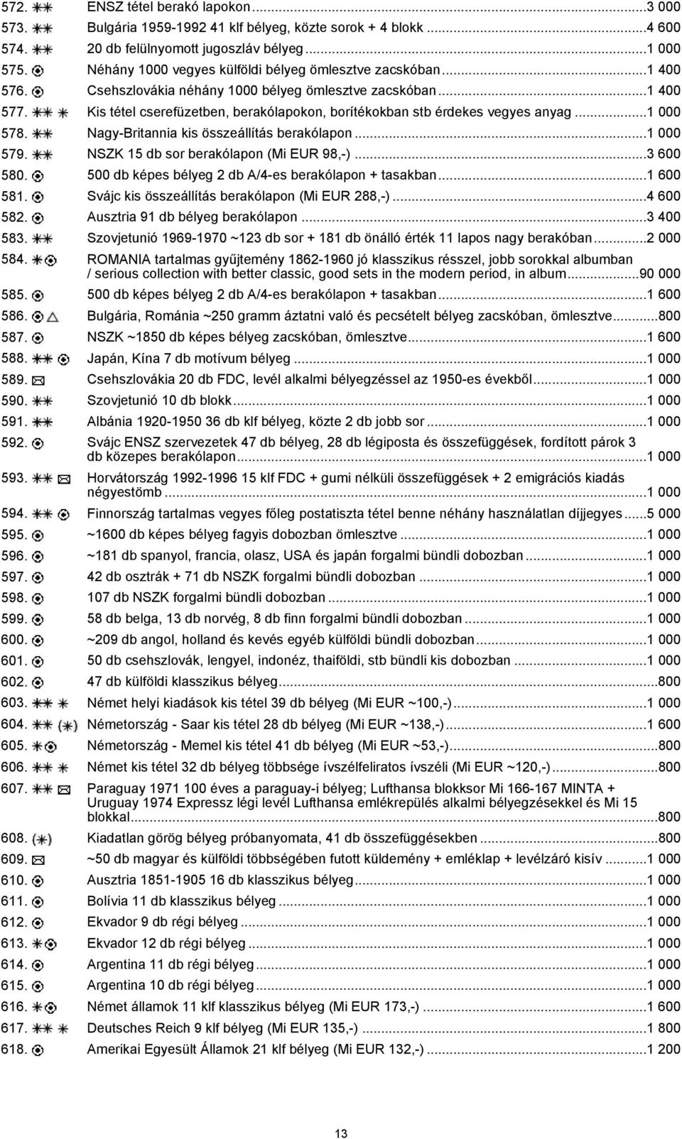 Kis tétel cserefüzetben, berakólapokon, borítékokban stb érdekes vegyes anyag...1 000 578. Nagy-Britannia kis összeállítás berakólapon...1 000 579. NSZK 15 db sor berakólapon (Mi EUR 98,-)...3 600 580.