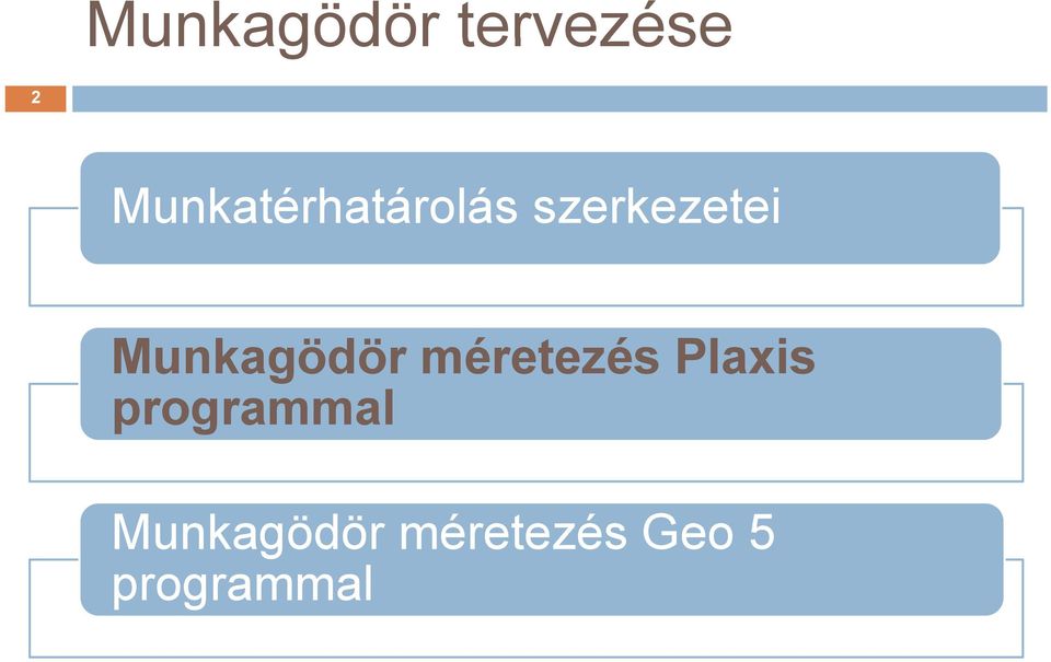 Munkagödör méretezés Plaxis programmal