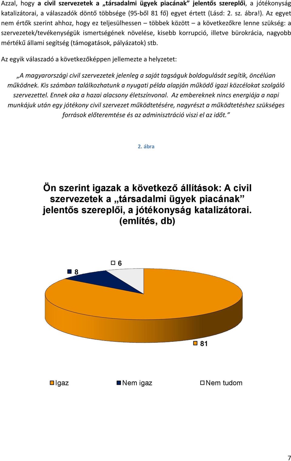 Az egyet nem értők szerint ahhoz, hogy ez teljesülhessen többek között a következőkre lenne szükség: a szervezetek/tevékenységük ismertségének növelése, kisebb korrupció, illetve bürokrácia, nagyobb