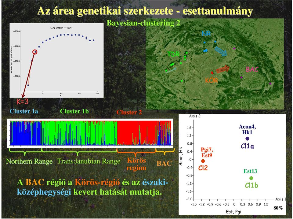 2 Acon4, Hk1 Northern Range Transdanubian Range Körös region BAC A BAC régió a Körös-régió és az