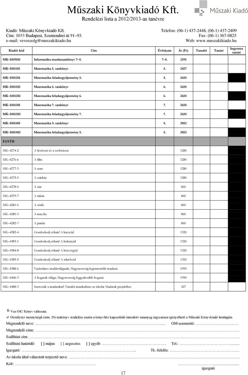 3052 MK 5501402 Matematika feladatgyűjtemény 8.