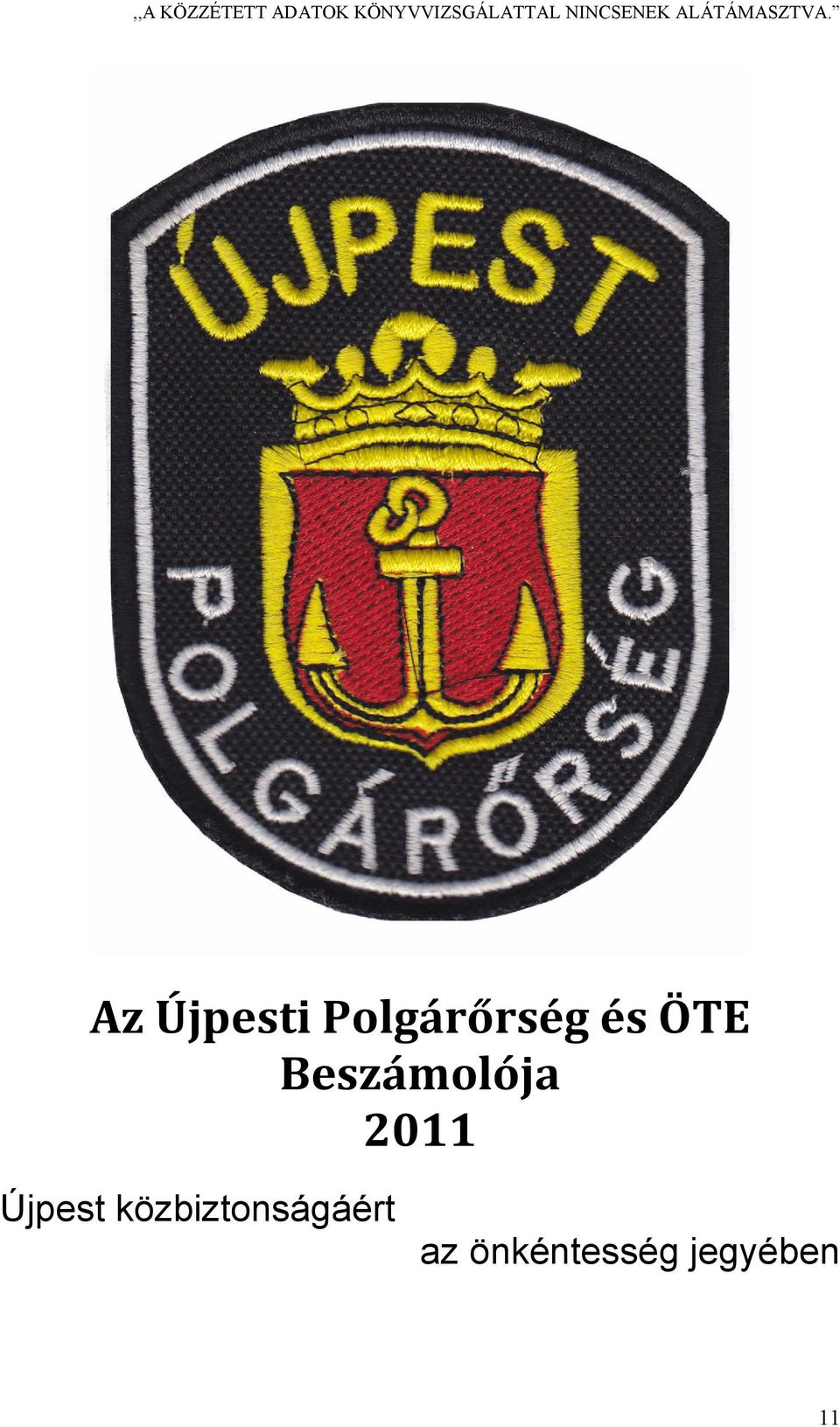 Újpest közbiztonságáért