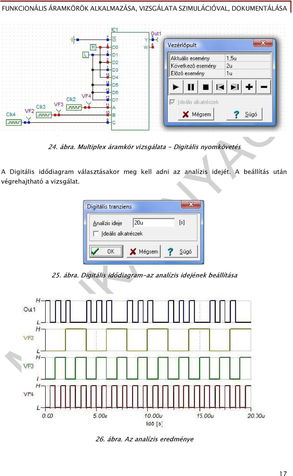 idődiagram választásakor meg kell adni az analízis idejét.