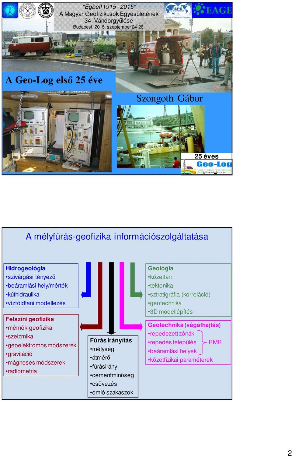 vízföldtani modellezés Felszíni geofizika mérnök-geofizika szeizmika geoelektromos módszerek gravitáció mágneses módszerek radiometria Fúrás irányítás mélység átmérő