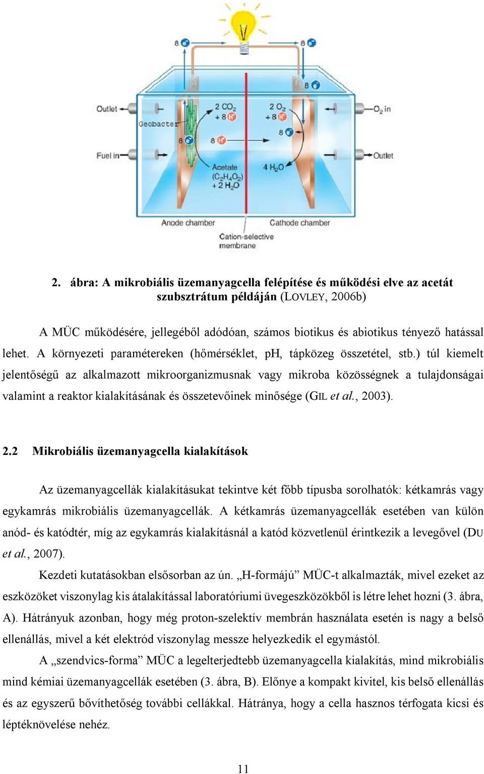 ) túl kiemelt jelentőségű az alkalmazott mikroorganizmusnak vagy mikroba közösségnek a tulajdonságai valamint a reaktor kialakításának és összetevőinek minősége (GIL et al., 20