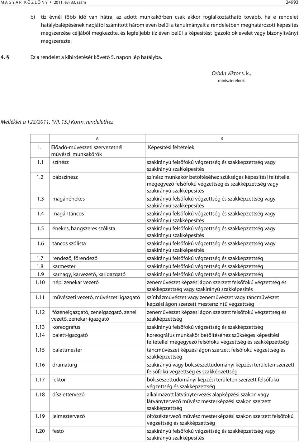 meghatározott képesítés megszerzése céljából megkezdte, és legfeljebb tíz éven belül a képesítést igazoló oklevelet vagy bizonyítványt megszerezte. 4. Ez a rendelet a kihirdetését követõ 5.