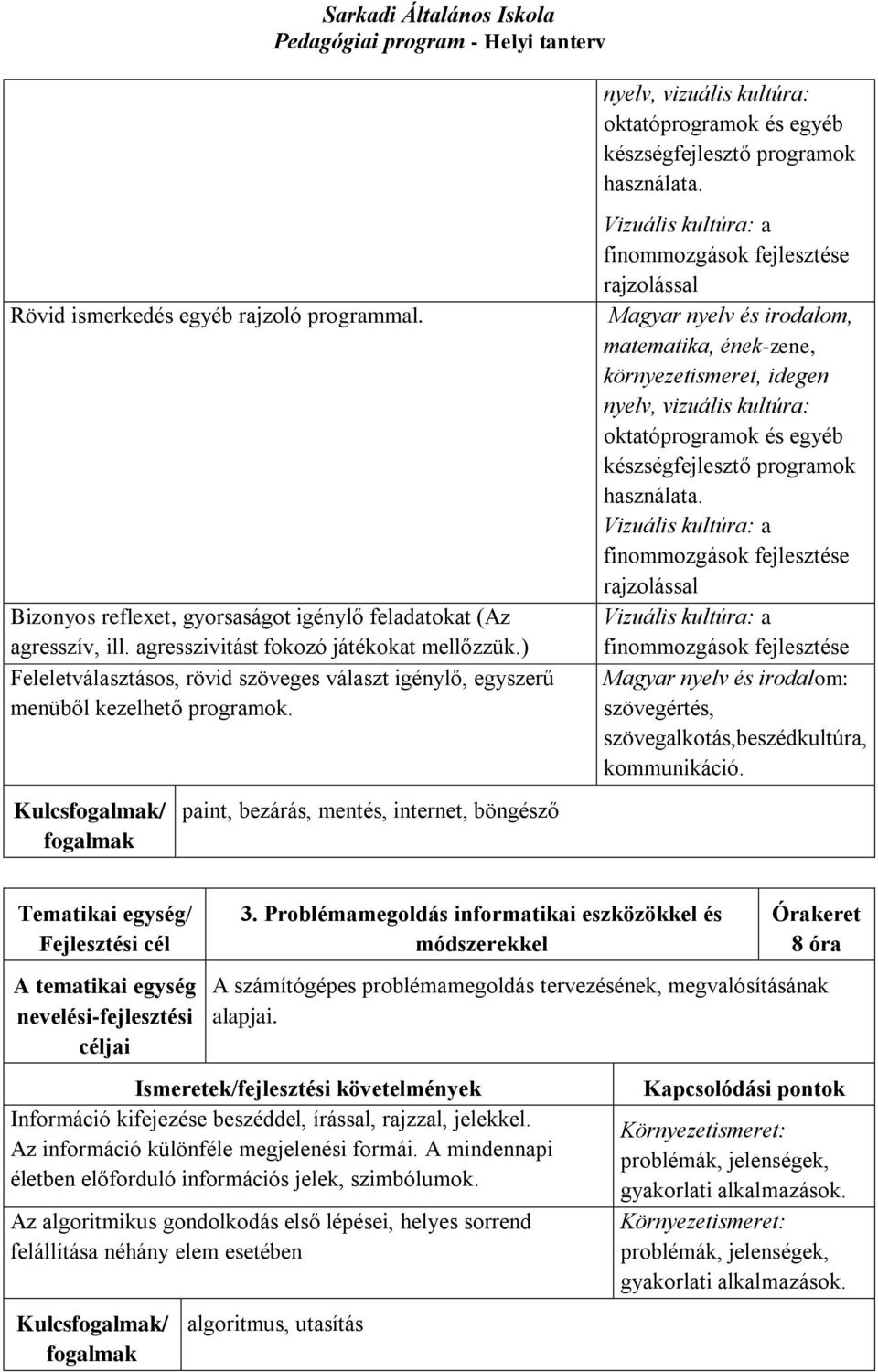 ) Feleletválasztásos, rövid szöveges választ igénylő, egyszerű menüből kezelhető programok.