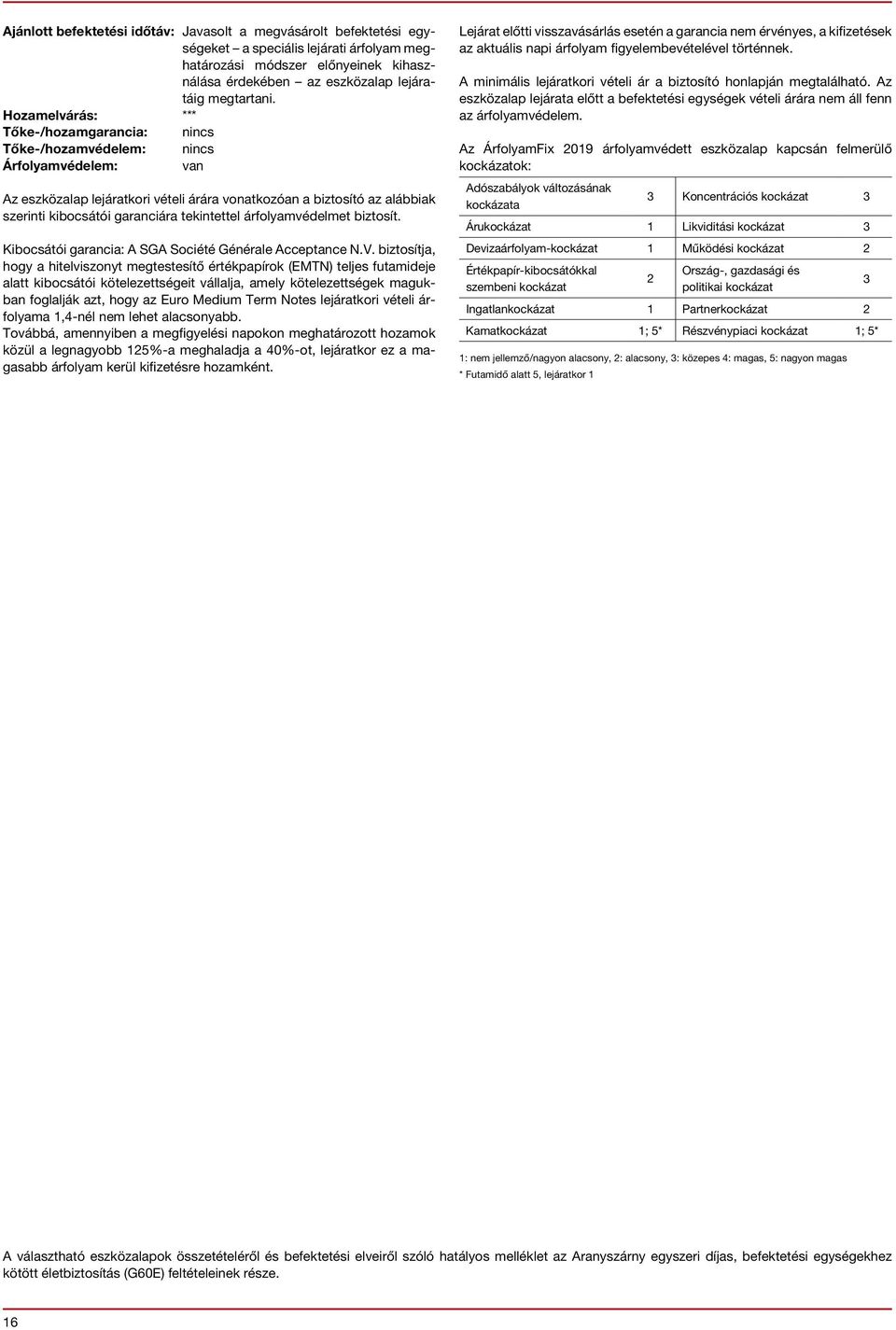 Kibocsátói garancia: A SGA Société Générale Acceptance N.V.