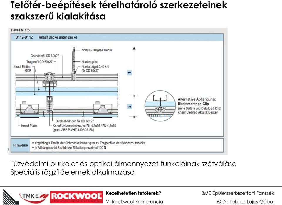 Tűzvédelmi burkolat és optikai álmennyezet