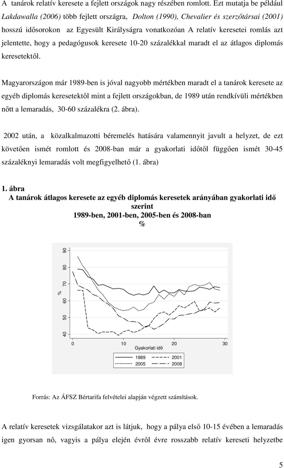 jelentette, hogy a pedagógusok keresete 10-20 százalékkal maradt el az átlagos diplomás keresetektől.