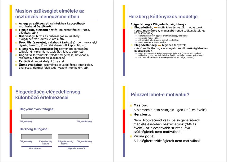 Elismerés, megbecsültség: előmenetel lehetősége, teljesítmény-prémium, szolgálati lakás, autó, stb.