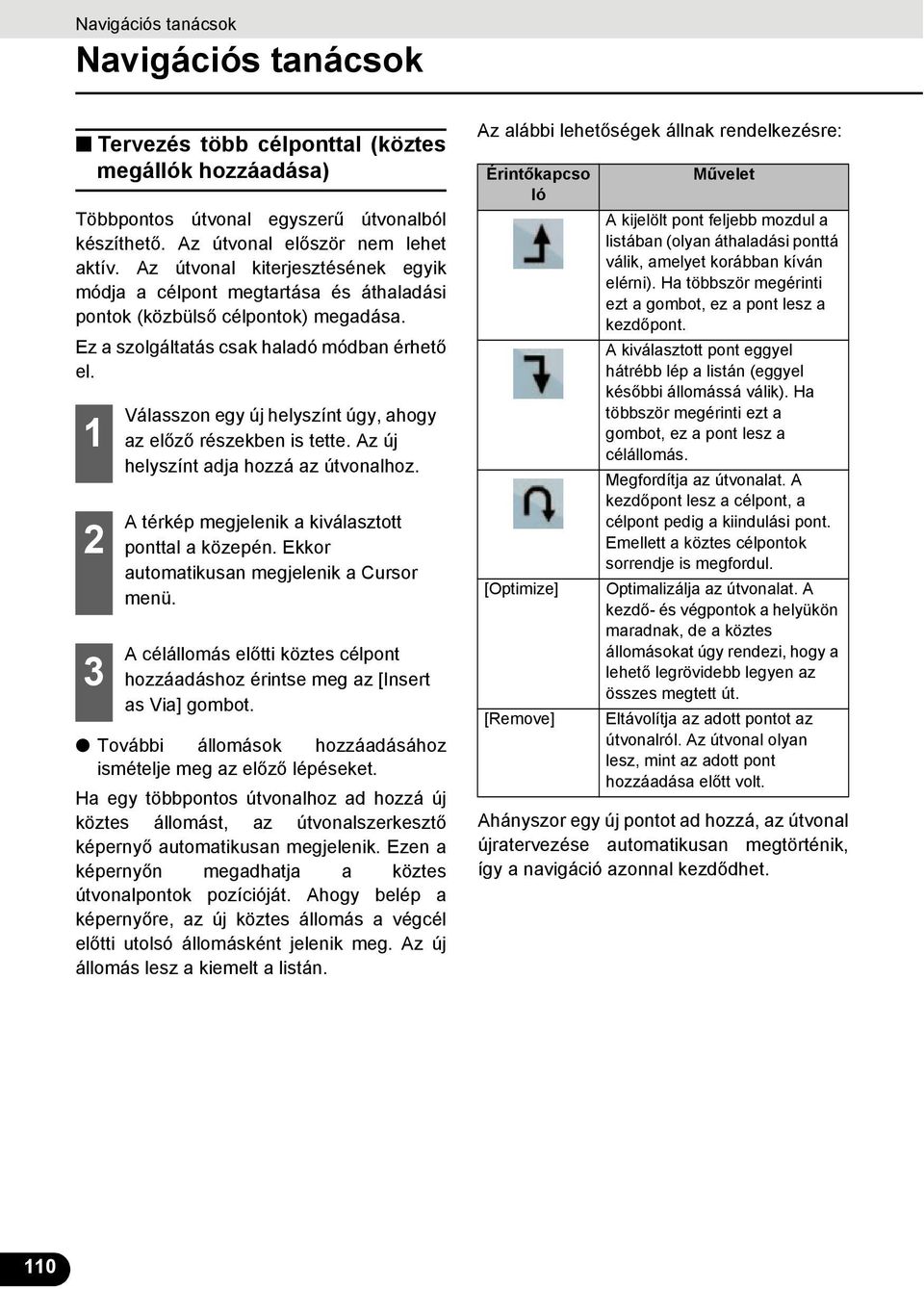 Válasszon egy új helyszínt úgy, ahogy az előző részekben is tette. Az új helyszínt adja hozzá az útvonalhoz. ponttal a közepén. Ekkor automatikusan megjelenik a Cursor menü.