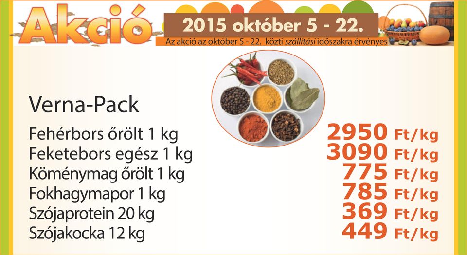 kg Szójaprotein 20 kg Szójakocka 12 kg 2950