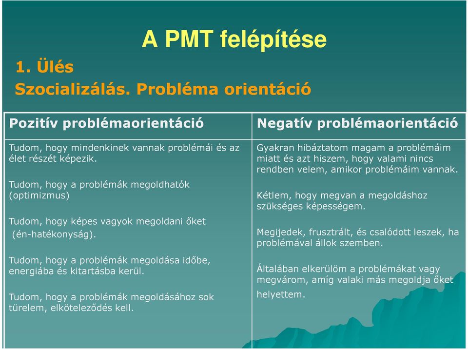 Tudom, hogy a problémák megoldásához sok türelem, elköteleződés kell.