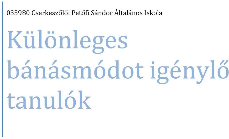 Általános Iskola