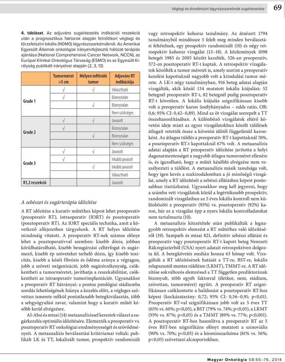 Az Amerikai Egyesült Államok onkológiai irányelvfejlesztő hálózat terápiás ajánlása (National Comprehensive Cancer Network, NCCN), az Európai Klinikai Onkológus Társaság (ESMO) és az Egyesült