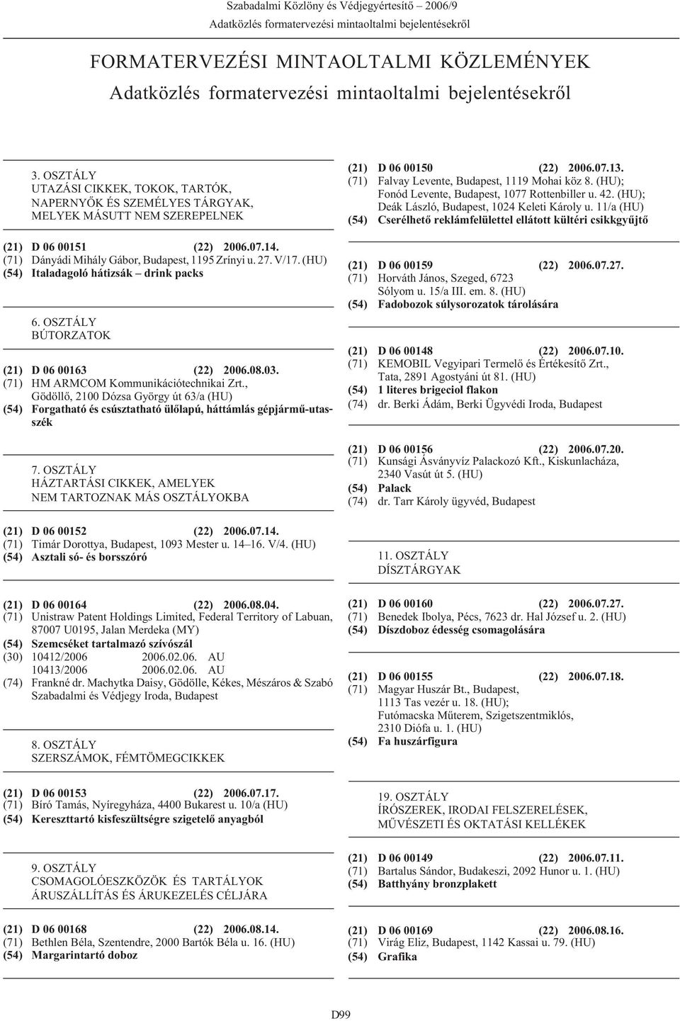 11/a (HU) (54) Cserélhetõ reklámfelülettel ellátott kültéri csikkgyûjtõ 3.