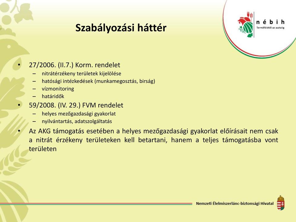 vízmonitoring határidők 59/2008. (IV. 29.