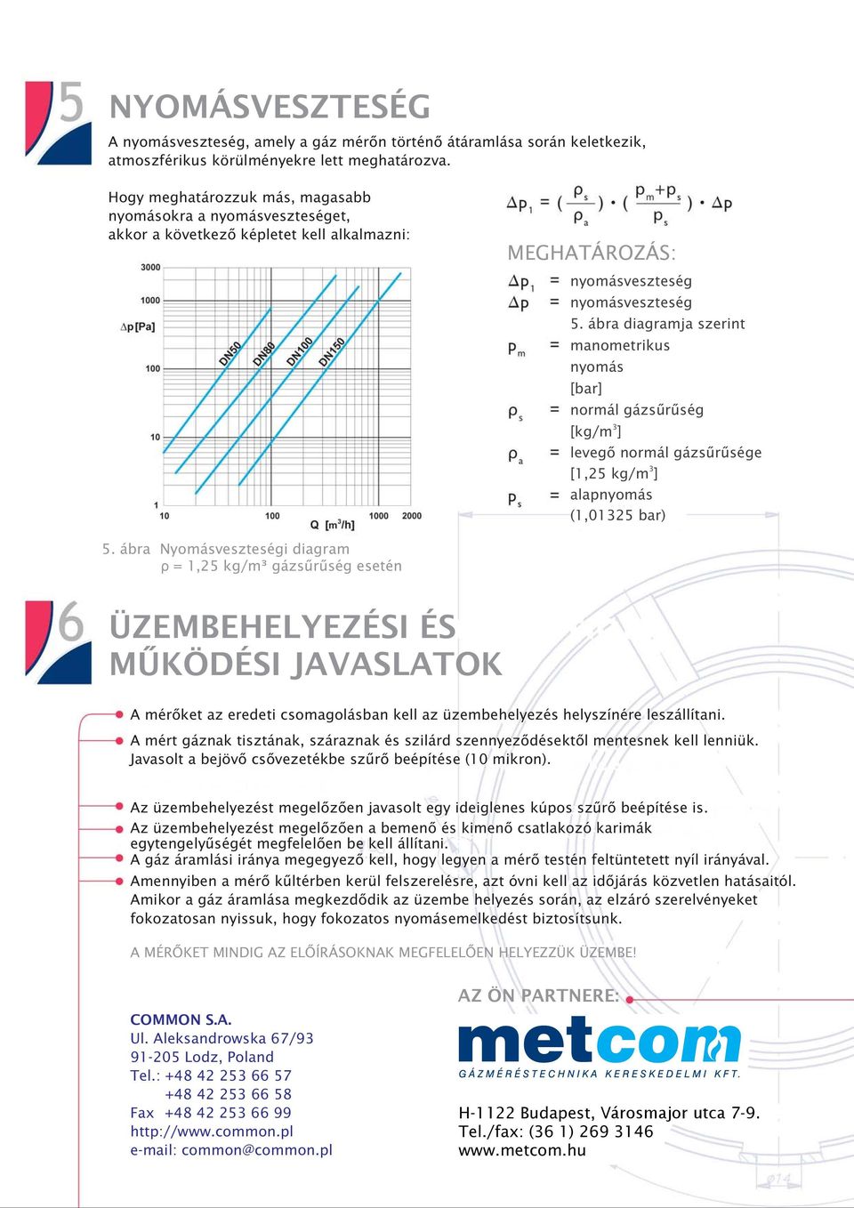 ábra diagramja szerint manometrikus nyomás [bar] normál gázsûrûség [kg/m ] levegõ normál gázsûrûsége [1,25 kg/m ] alapnyomás (1,0125 bar) 5.