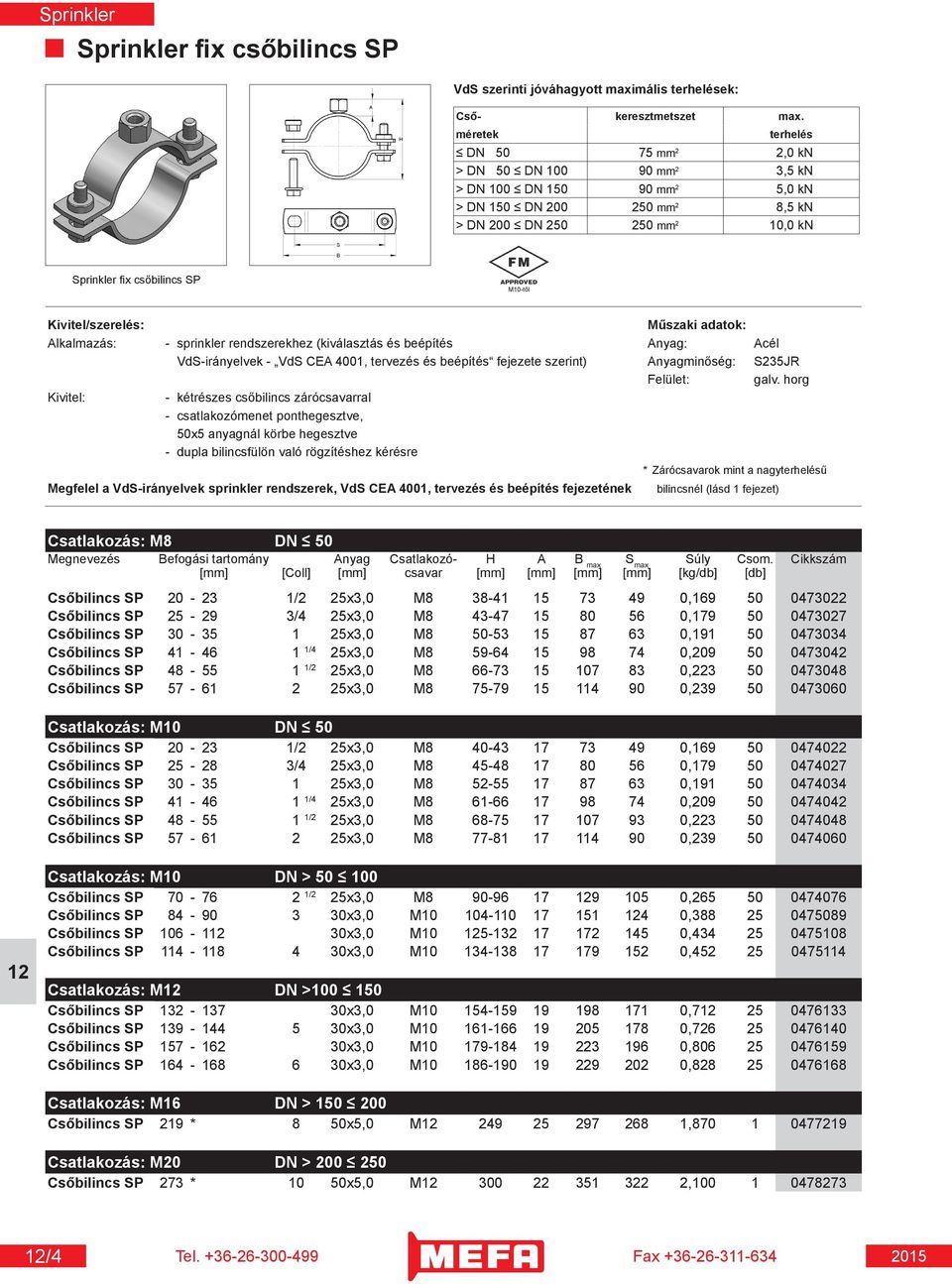 Alkalmazás: - sprinkler rendszerekhez (kiválasztás és beépítés Anyag: Acél VdS-irányelvek - VdS CEA 4001, tervezés és beépítés fejezete szerint) Anyagminőség: S235JR Felület: galv.