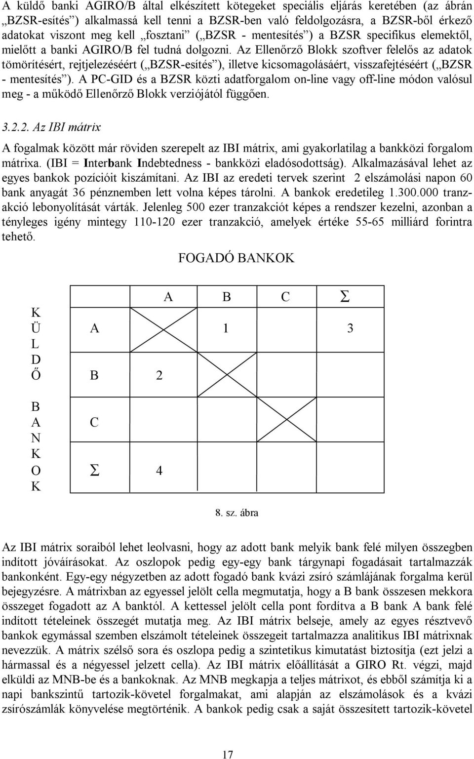 Az Ellenőrző Blokk szoftver felelős az adatok tömörítésért, rejtjelezéséért ( BZSR-esítés ), illetve kicsomagolásáért, visszafejtéséért ( BZSR - mentesítés ).