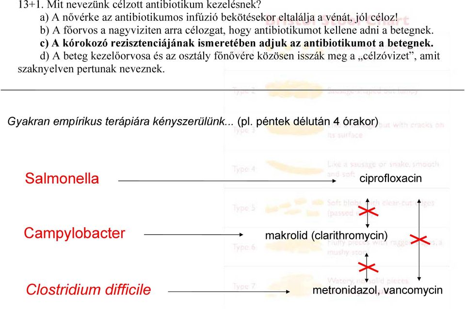 c) A kórokozó rezisztenciájának ismeretében adjuk az antibiotikumot a betegnek.