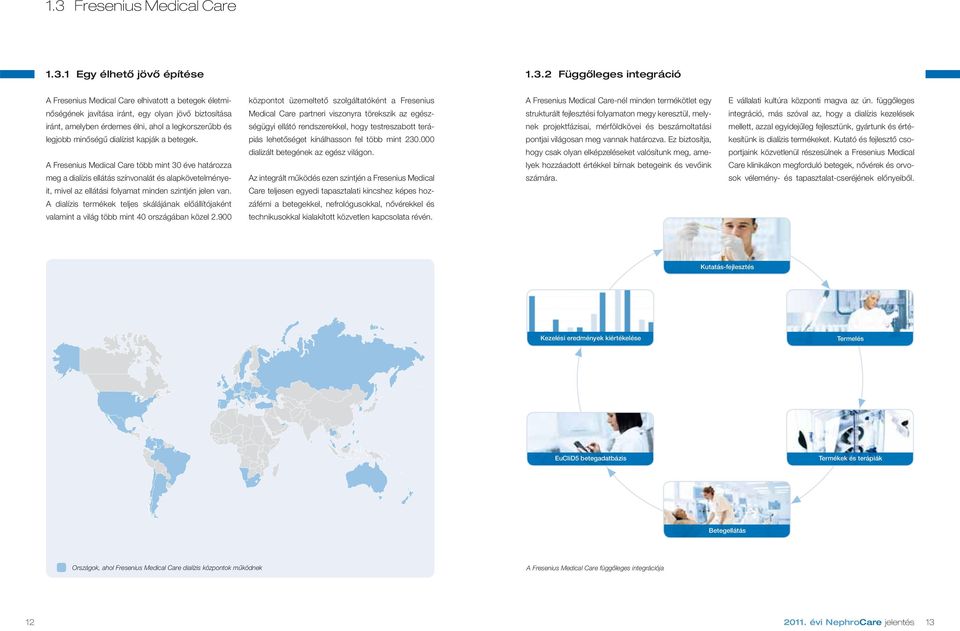 A Fresenius Medical Care több mint 30 éve határozza meg a dialízis ellátás színvonalát és alapkövetelményeit, mivel az ellátási folyamat minden szintjén jelen van.