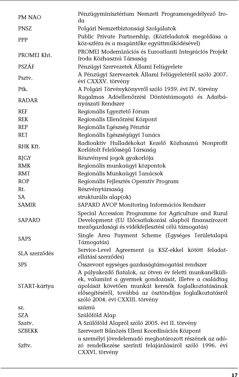 Modernizációs és Euroatlanti Integrációs Projekt Iroda Közhasznú Társaság Pénzügyi Szervezetek Állami Felügyelete A Pénzügyi Szervezetek Állami Felügyeletéről szóló 2007. évi CXXXV.