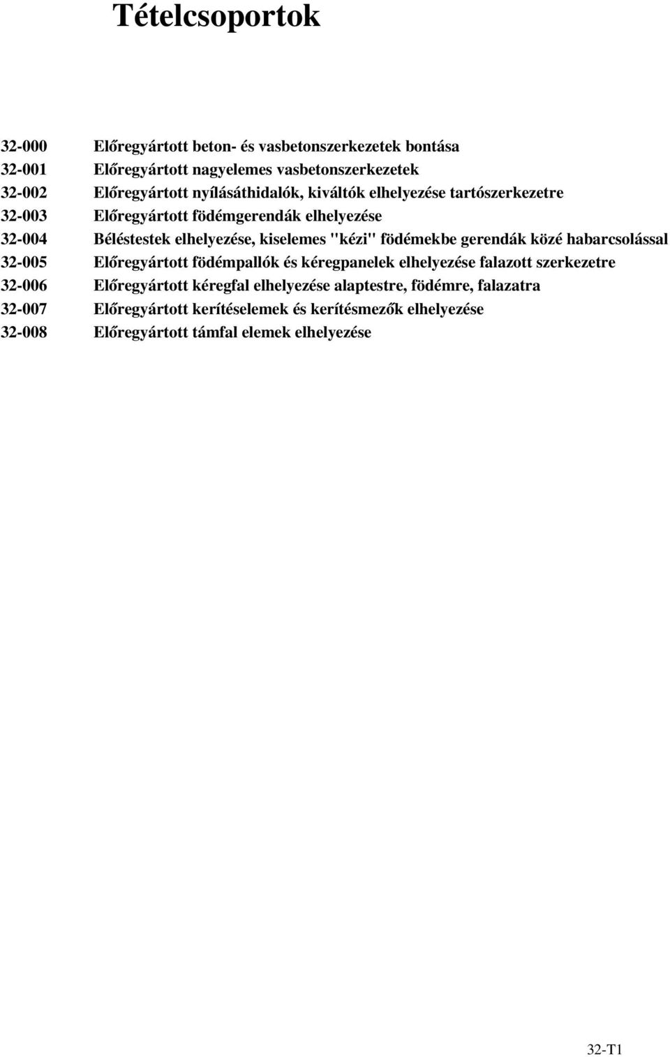 elhelyezése, kiselees "kézi" födéekbe gerendák közé habarcsolással Előregyártott födépallók és kéregpanelek elhelyezése falazott szerkezetre