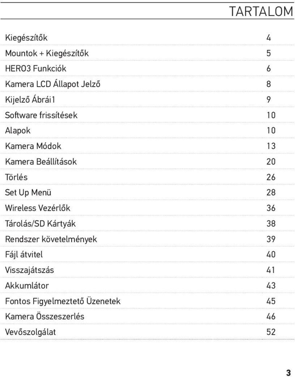 Menü 28 Wireless Vezérlők 36 Tárolás/SD Kártyák 38 Rendszer követelmények 39 Fájl átvitel 40