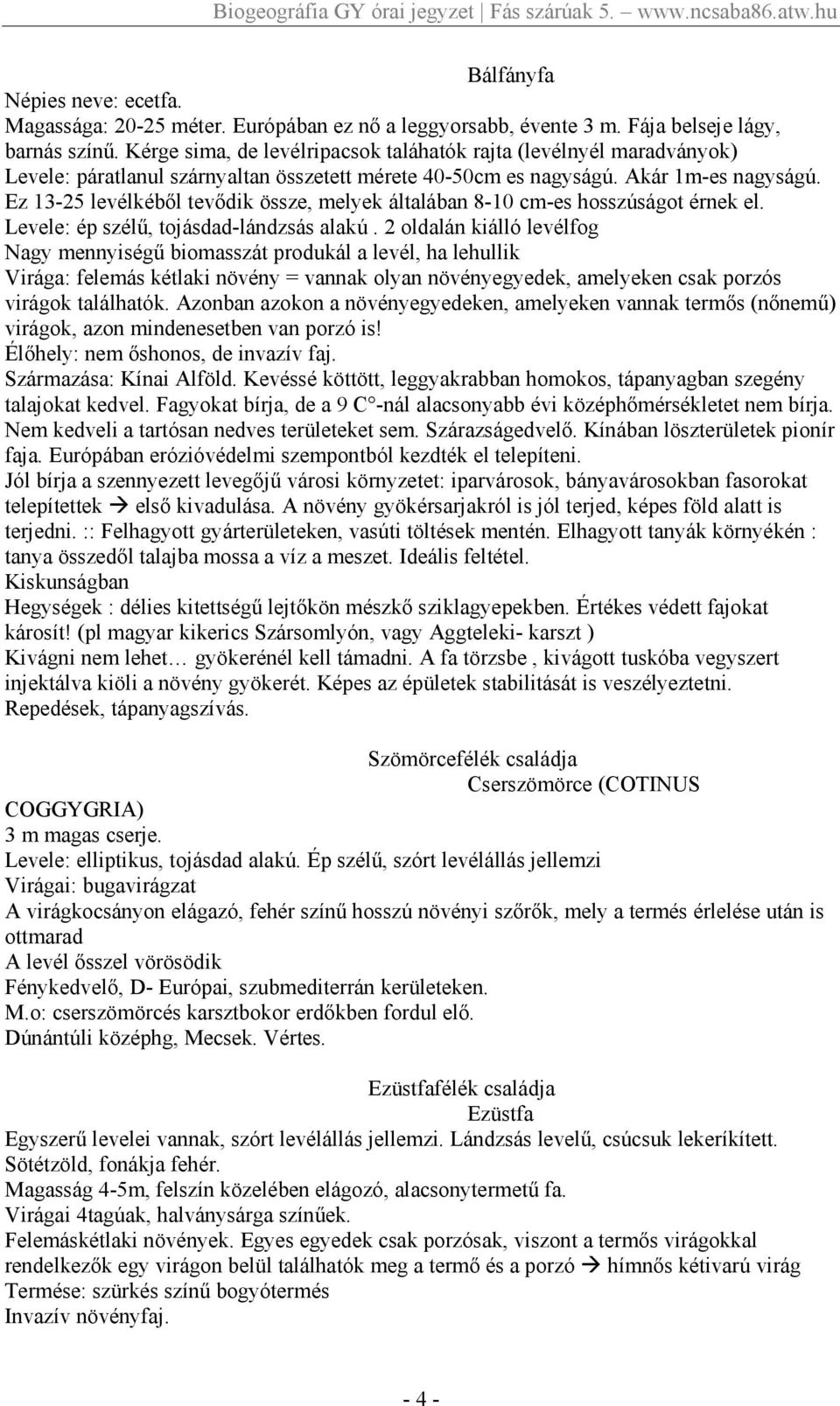 Ez 13-25 levélkébıl tevıdik össze, melyek általában 8-10 cm-es hosszúságot érnek el. Levele: ép szélő, tojásdad-lándzsás alakú.