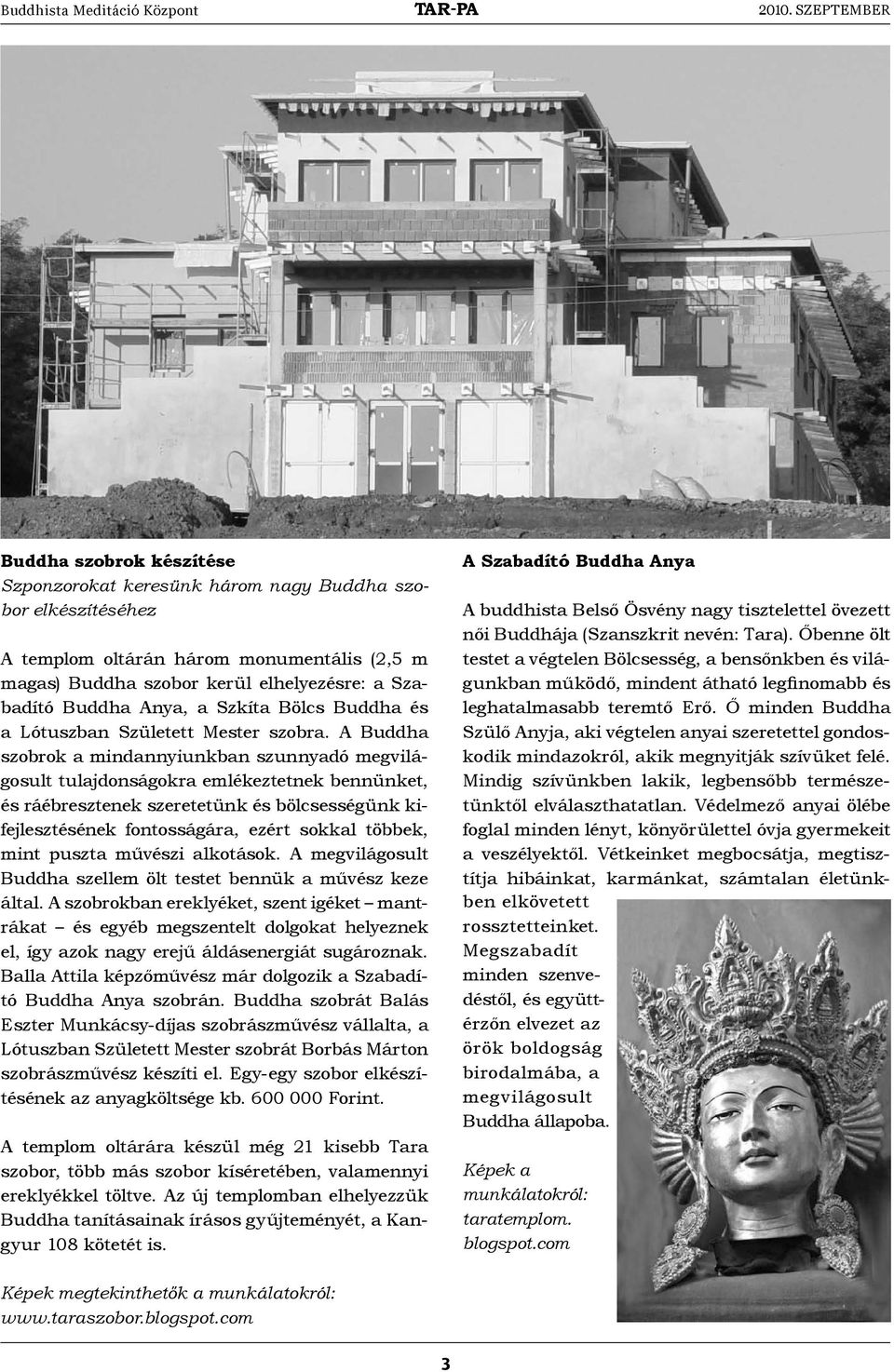 Buddha Anya, a Szkíta Bölcs Buddha és a Lótuszban Született Mester szobra.