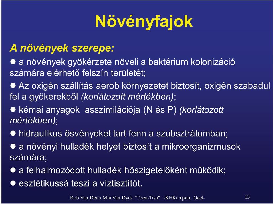 (korlátozott mértékben); hidraulikus ösvényeket tart fenn a szubsztrátumban; a növényi hulladék helyet biztosít a mikroorganizmusok